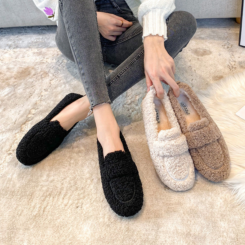 Chaleur  Confort Absolu Mocassins en Peluche Ultra Doux