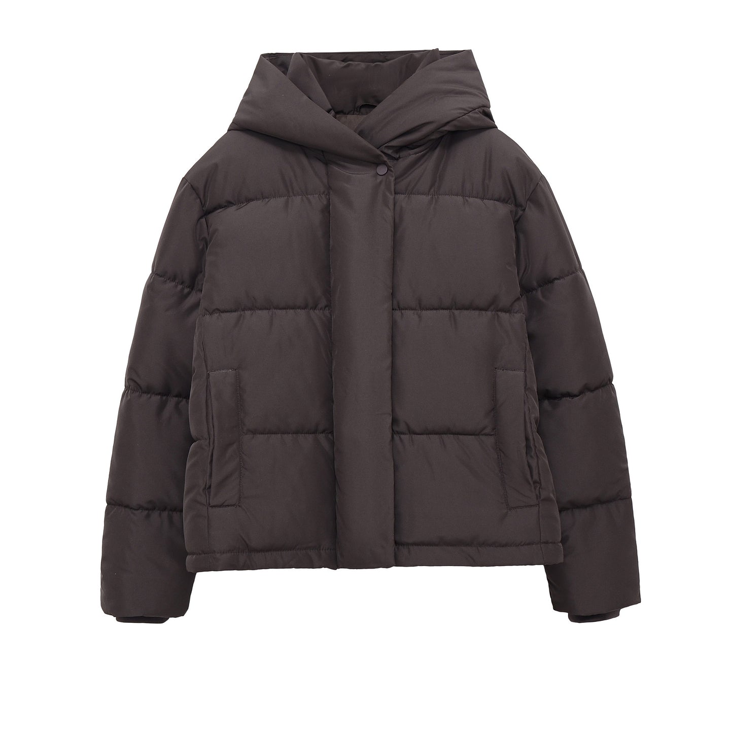 Veste matelassée en coton bicolore à capuche