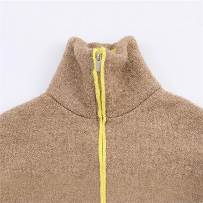 Veste Bomber en Maille Bicolore – Style Moderne & Confort Absolu