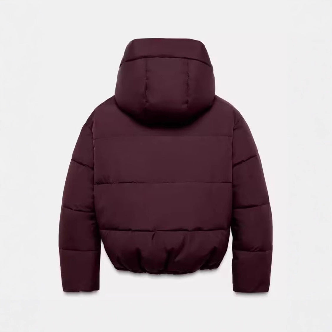 Veste matelassée en coton bicolore à capuche