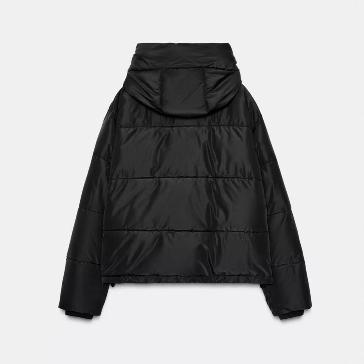 Veste matelassée en coton bicolore à capuche