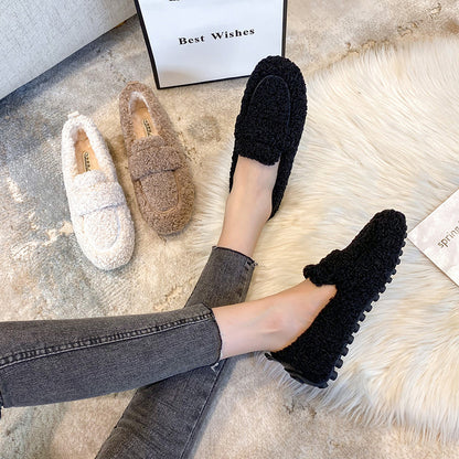 Chaleur  Confort Absolu Mocassins en Peluche Ultra Doux