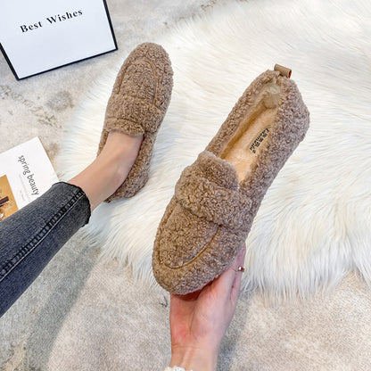 Chaleur  Confort Absolu Mocassins en Peluche Ultra Doux