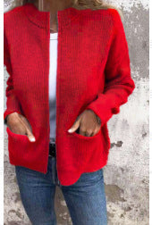 Cardigan femme moderne de couleur unie – design simple et confort optimal