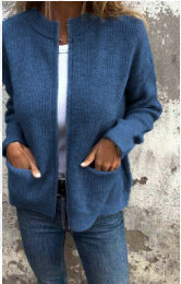 Cardigan femme moderne de couleur unie – design simple et confort optimal