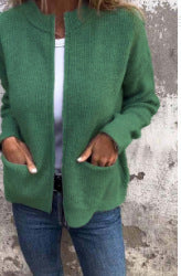 Cardigan femme moderne de couleur unie – design simple et confort optimal