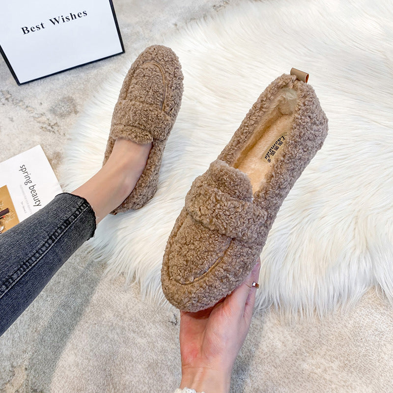Chaleur  Confort Absolu Mocassins en Peluche Ultra Doux