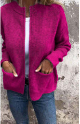 Cardigan femme moderne de couleur unie – design simple et confort optimal